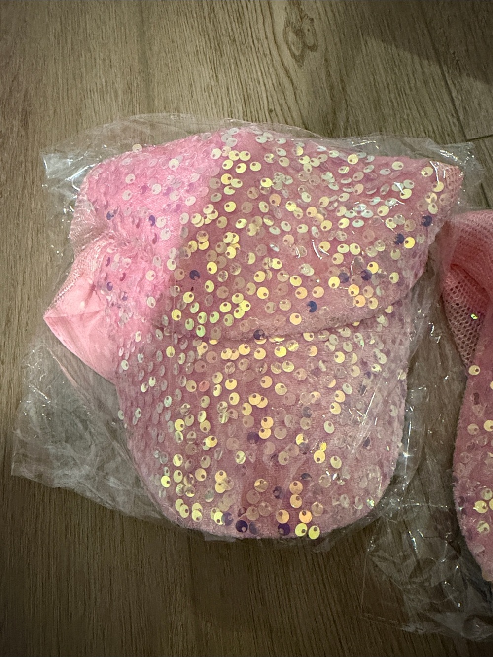 Women's Pink Sequin Cap